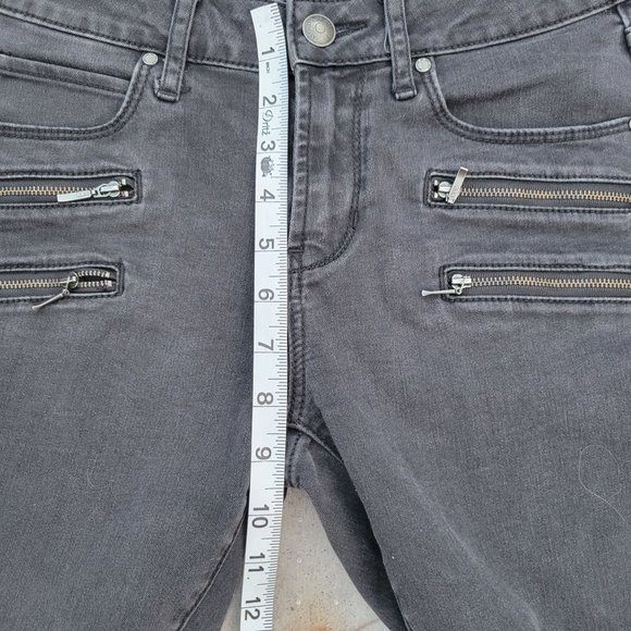 Articles of Society Motto Ebony Skinny Black Denim Jeans Mya 4 Zip Womans 27 - Picture 7 of 8